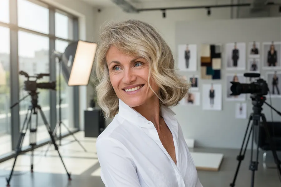 Une photo prise en studio et ensuite modifiée avec une IA